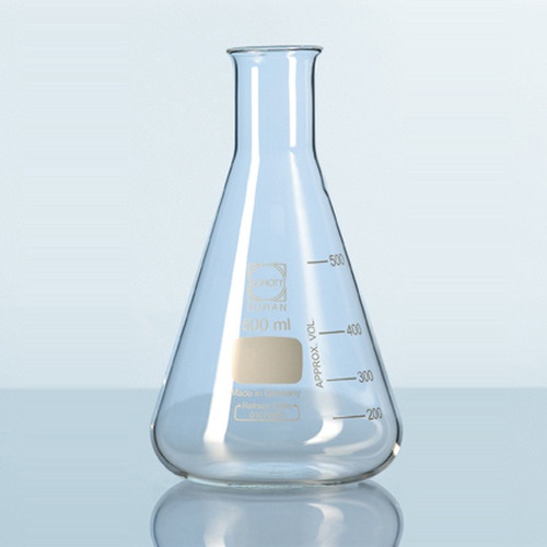 삼각플라스크(DURAN, 유리 / 외산) DURAN® Premium High-grade Batch-certificated Standard Erlenmeyer Flask 표준형