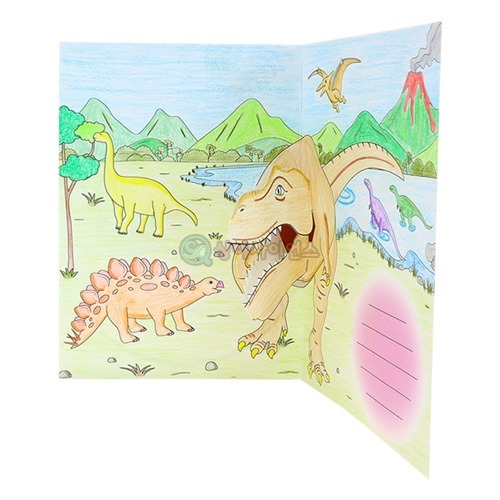 공룡 컬러링 팝업 카드 만들기 (1인용) 5SET